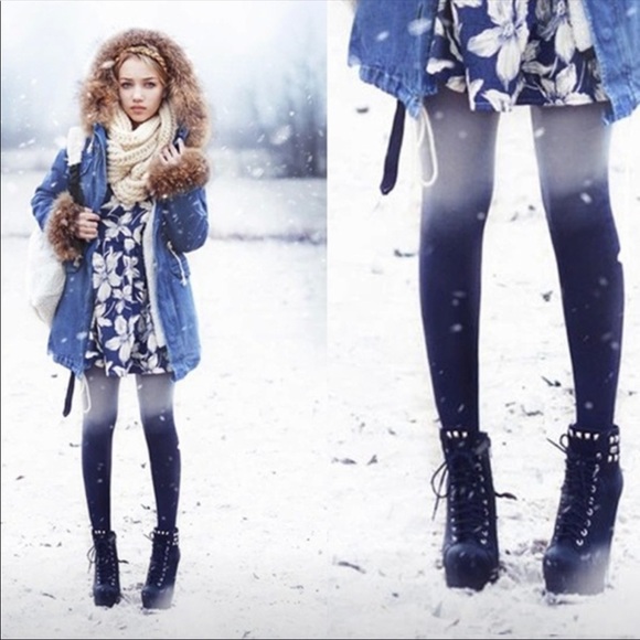 Ombré colored velvet stalkings/tights NWOT - Picture 7 of 8